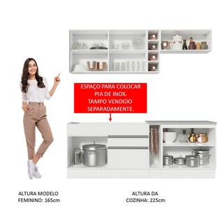 Foto 5 | Cocina Integral Completa Modular Madesa Parma 220 cm BN 03