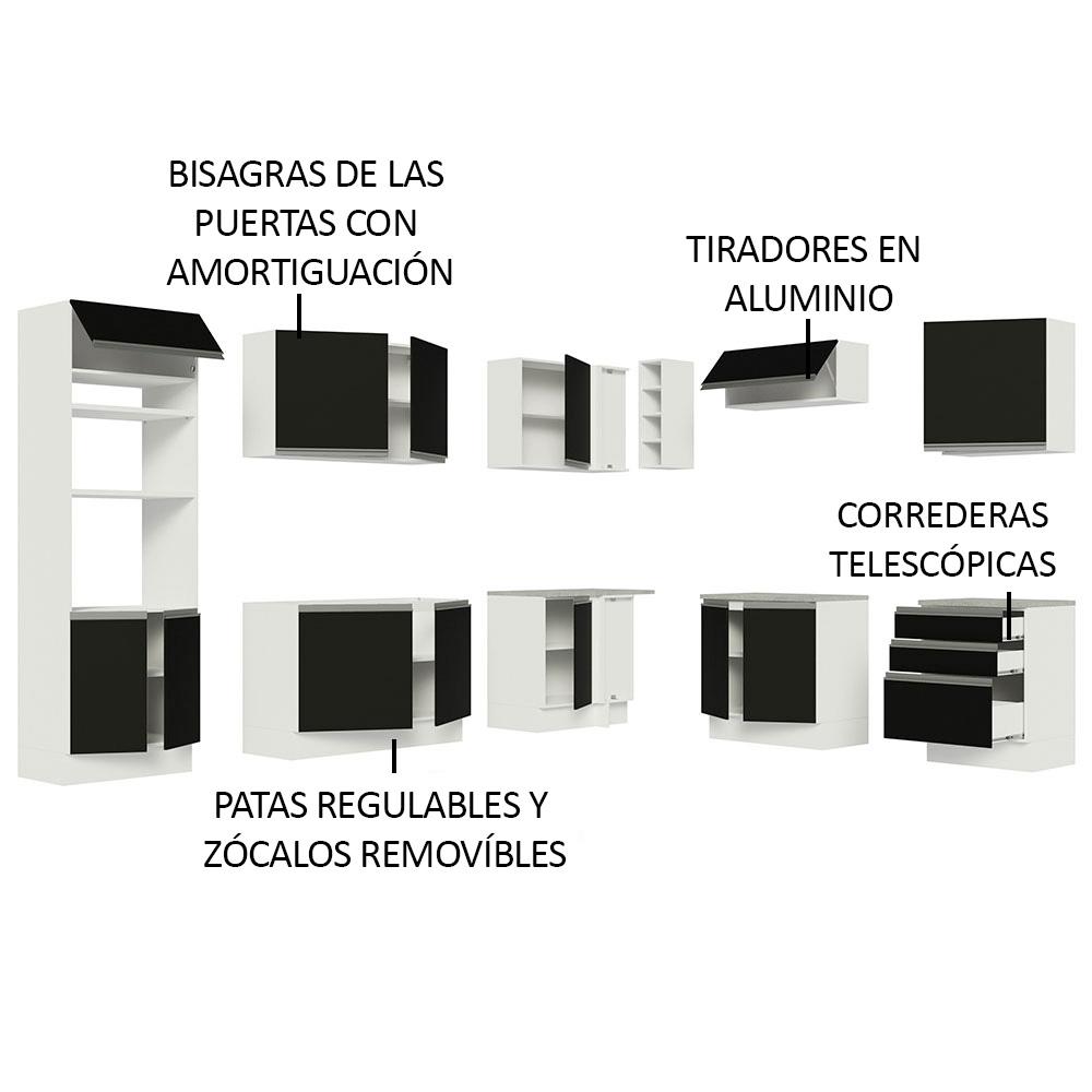 Foto 5 pulgar | Cocina Integral Completa Modular Madesa Glamy 479cm Bn 01