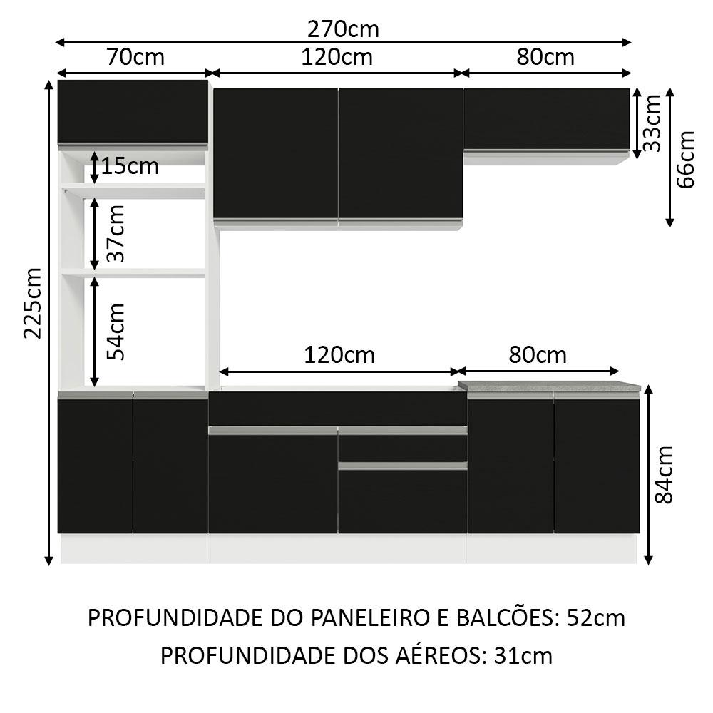 Foto 3 | Cocina Integral Completa Modular Madesa Glamy 270cm Bn 13