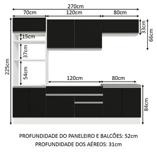 Foto 3 | Cocina Integral Completa Modular Madesa Glamy 270cm Bn 13