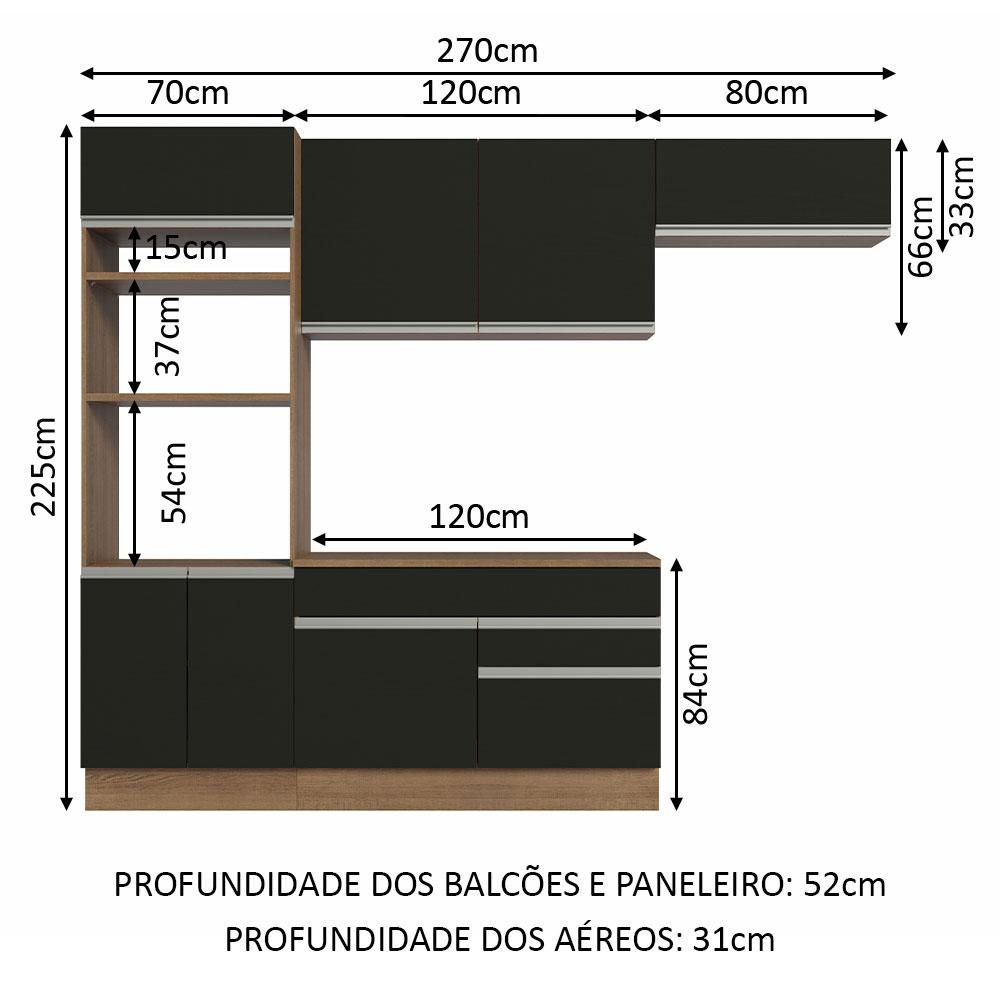 Foto 3 | Cocina Integral Completa Modular Madesa Glamy 270cm Mn 14