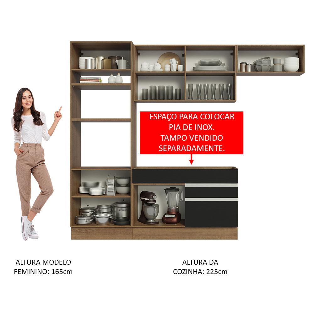 Foto 6 pulgar | Cocina Integral Completa Modular Madesa Glamy 270cm Mn 15