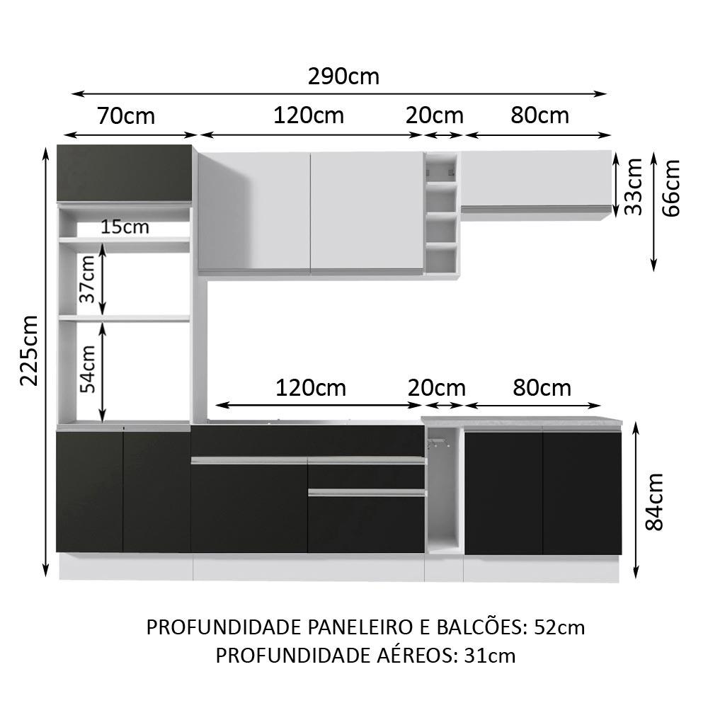 Foto 2 | Cocina Integral Completa Modular Madesa Vicenza 290cm Bn 16