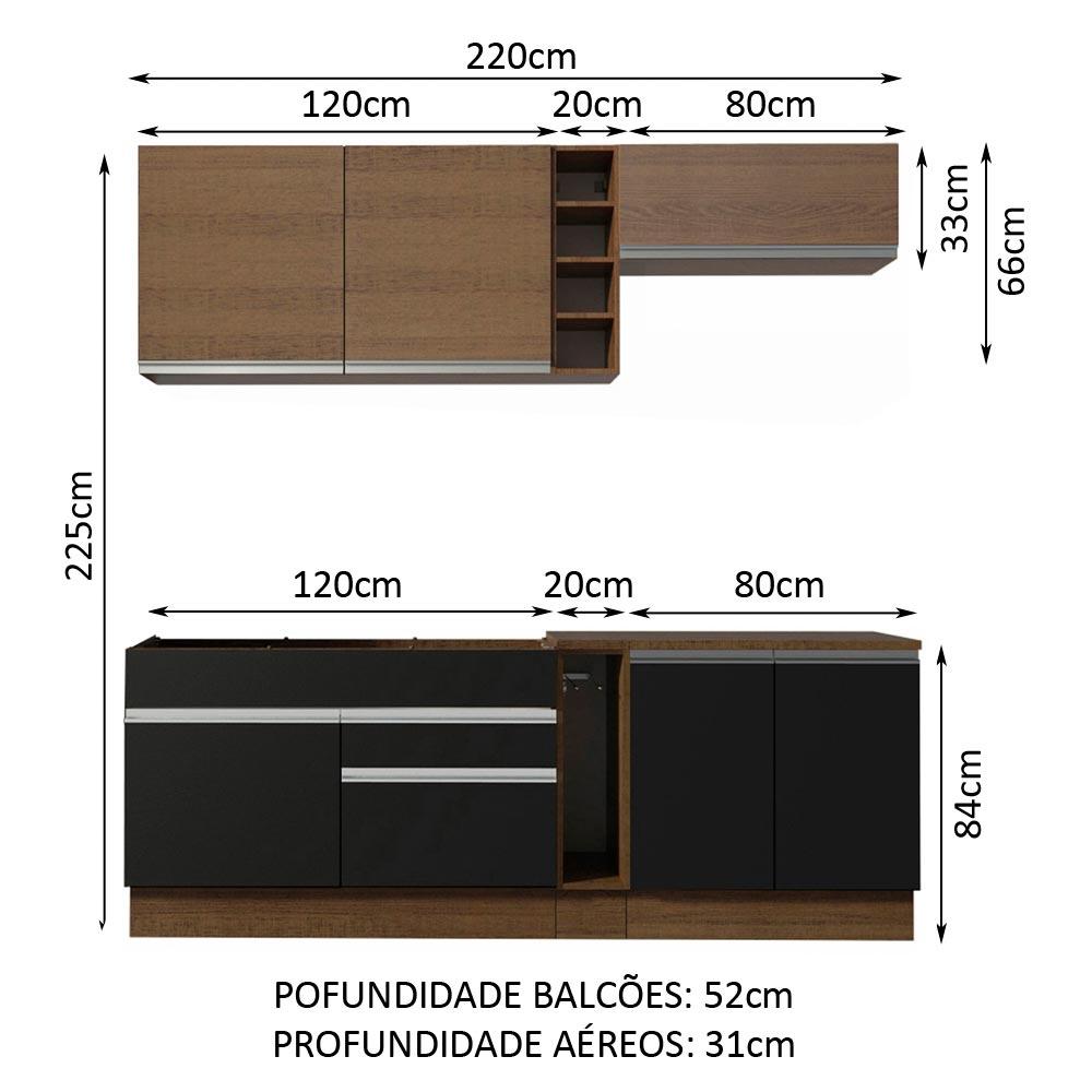 Foto 4 pulgar | Cocina Integral Completa Modular Madesa Parma 220cm Mn 04