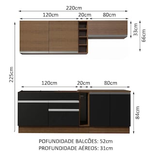 Foto 3 | Cocina Integral Completa Modular Madesa Parma 220cm Mn 04