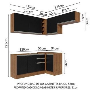Foto 3 | Cocina Integral Completa Modular Madesa Glamy 349cm Mn 07