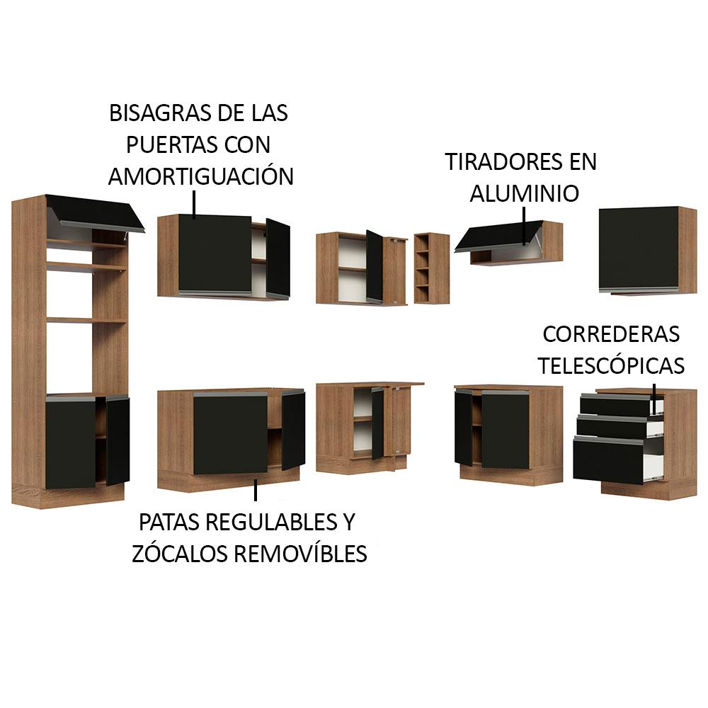 Foto 5 pulgar | Cocina Integral Completa Modular Madesa Glamy 479cm Mn 01