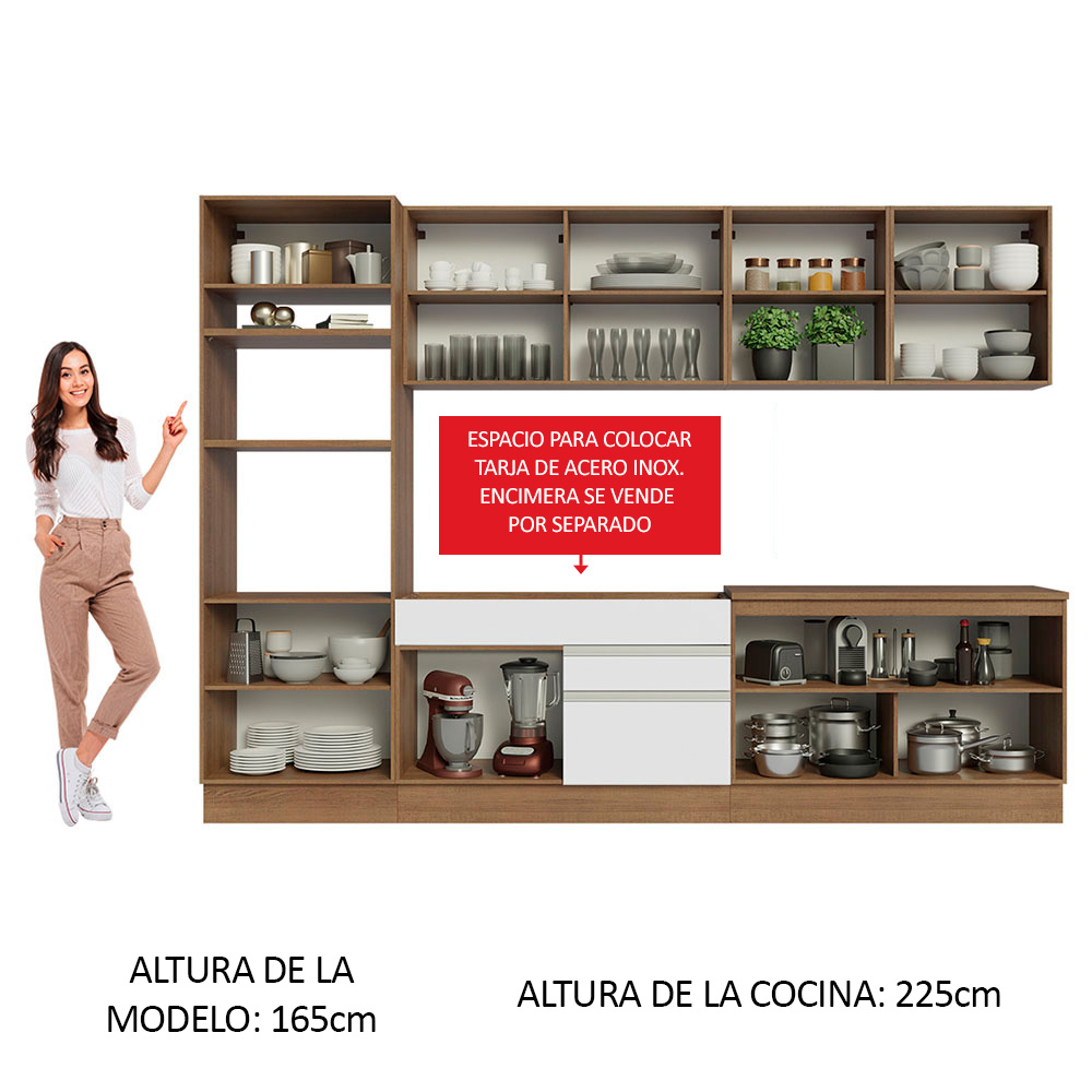 Foto 6 pulgar | Cocina Integral Completa Modular Madesa Glamy 310cm Mn 02