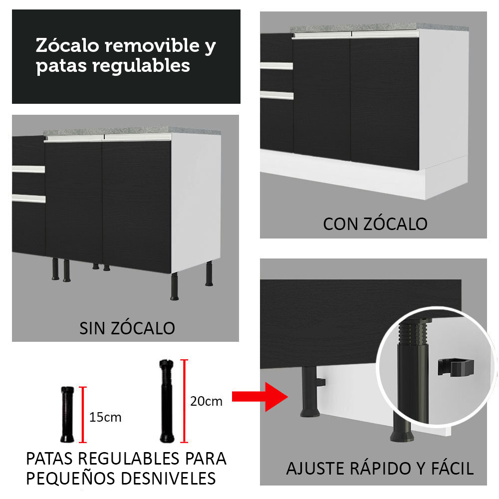 Foto 9 pulgar | Cocina Integral Completa Modular Madesa Glamy 270cm Bn 12