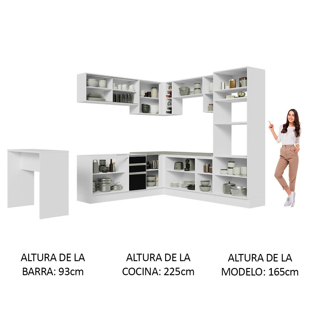Foto 6 pulgar | Cocina Integral Completa Modular Madesa Glamy 504cm Bn 01