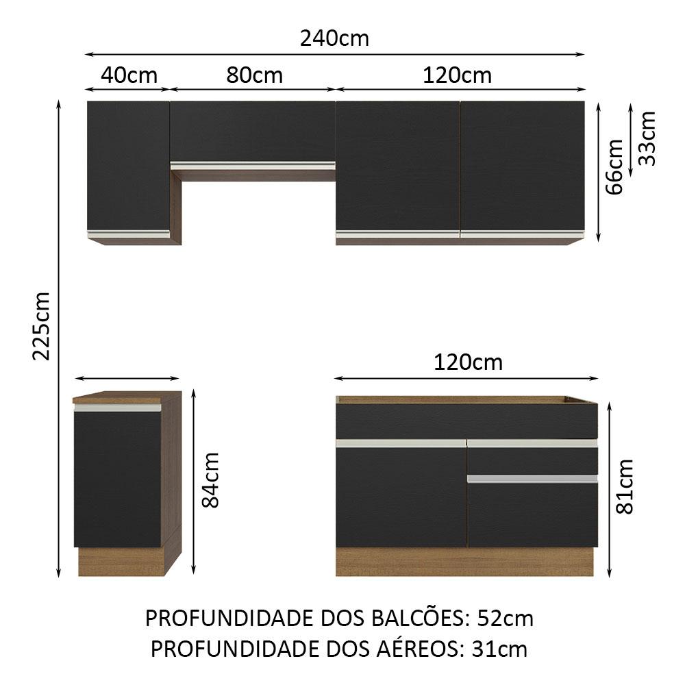 Foto 3 | Cocina Integral Completa Modular Madesa Glamy 240cm Mn 07
