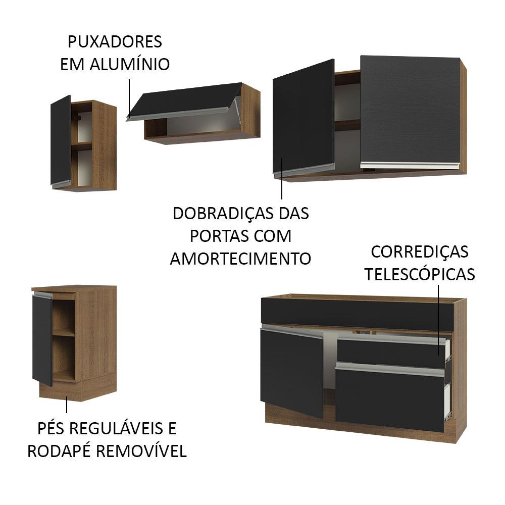 Foto 5 pulgar | Cocina Integral Completa Modular Madesa Glamy 240cm Mn 07