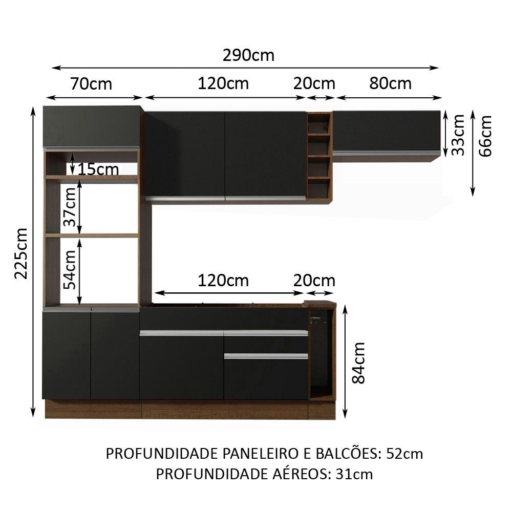 Foto 4 pulgar | Cocina Integral Completa Modular Madesa Safira 290cm Mn 04