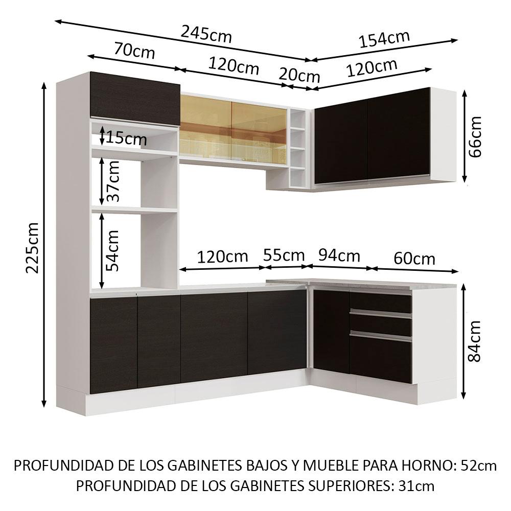 Foto 4 pulgar | Cocina Integral Completa Modular Madesa Glamy 399cm Bn 02