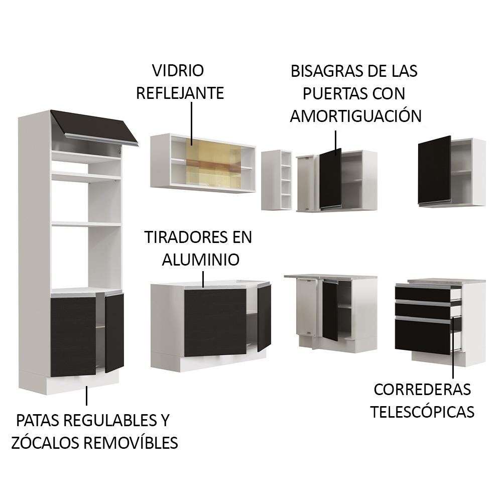 Foto 5 pulgar | Cocina Integral Completa Modular Madesa Glamy 399cm Bn 02