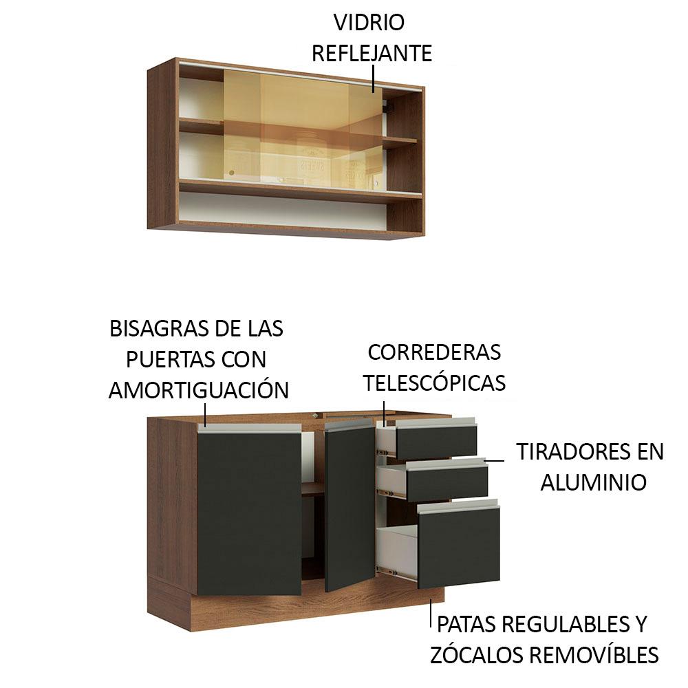 Foto 5 pulgar | Cocina Integral Completa Modular Madesa Glamy 120cm Mn 02