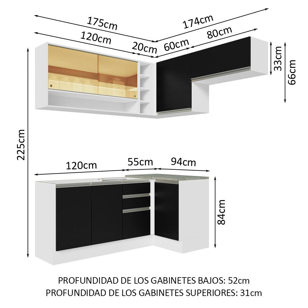 Foto 3 | Cocina Integral Completa Modular Madesa Glamy 349cm Bn 06