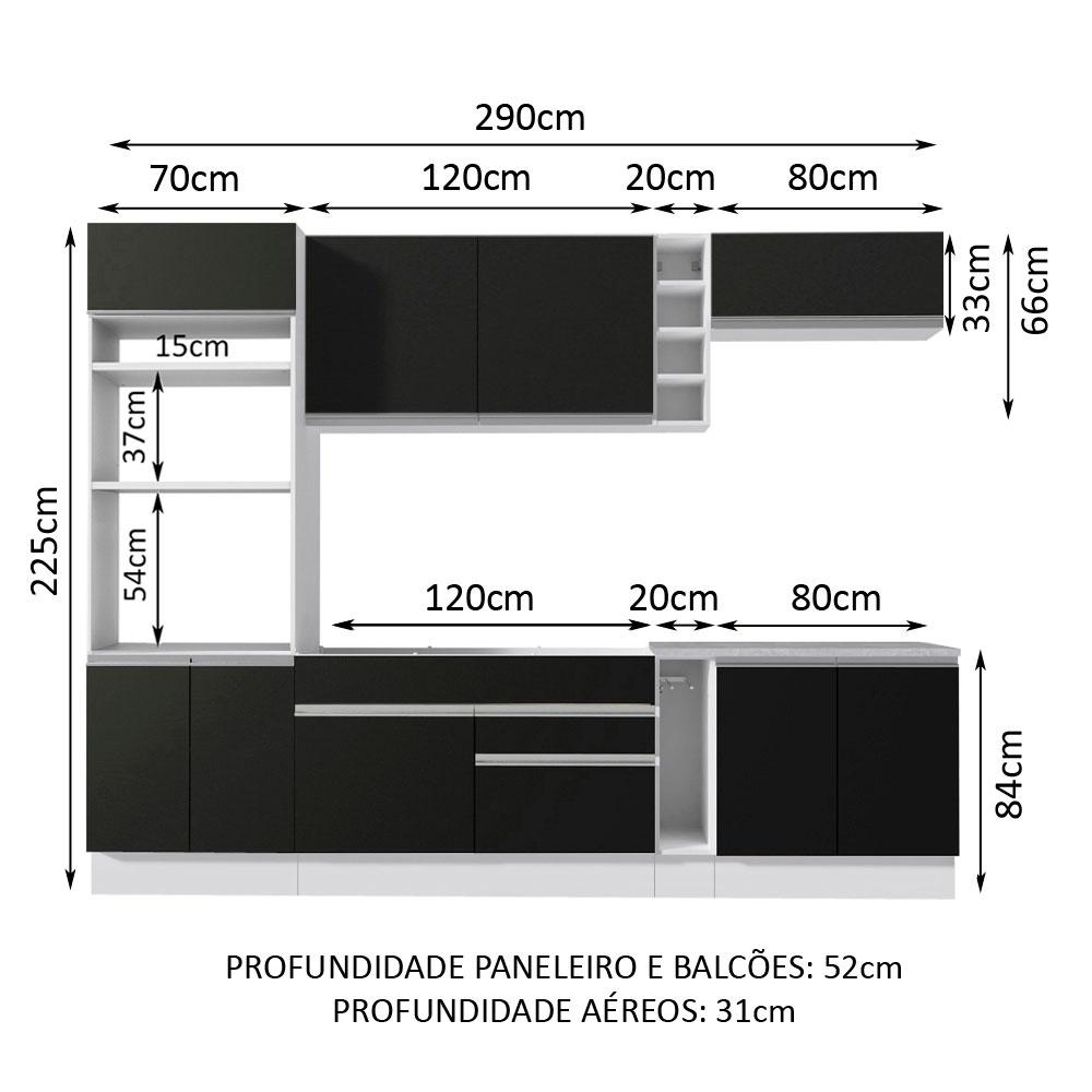 Foto 3 | Cocina Integral Completa Modular Madesa Vicenza 290cm Bn 02