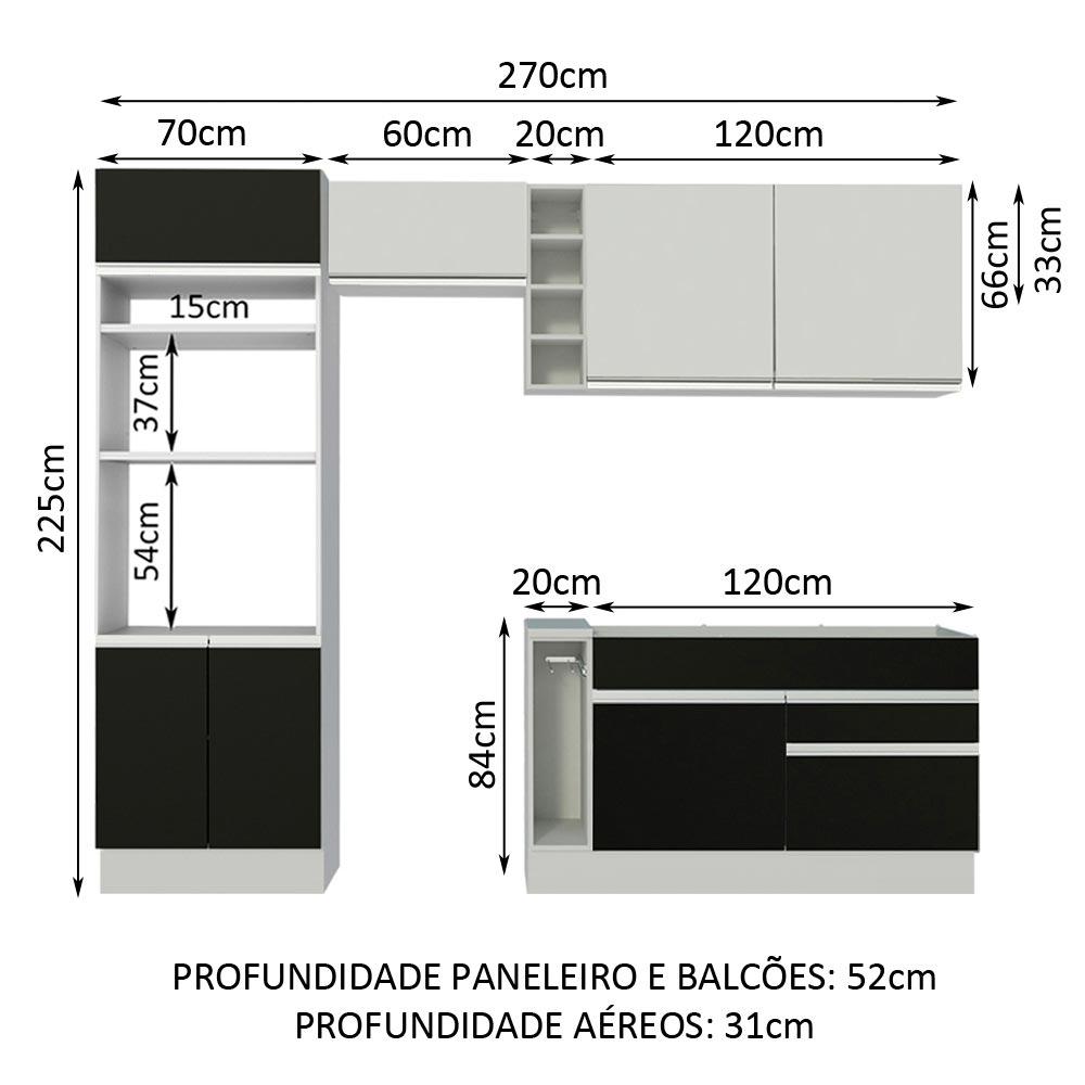 Foto 4 pulgar | Cocina Integral Completa Modular Madesa Jade 270cm Bn 09