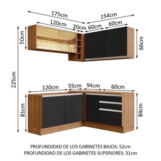 Foto 3 | Cocina Integral Completa Modular Madesa Glamy 329cm Mn 02