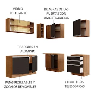 Foto 4 | Cocina Integral Completa Modular Madesa Glamy 329cm Mn 02