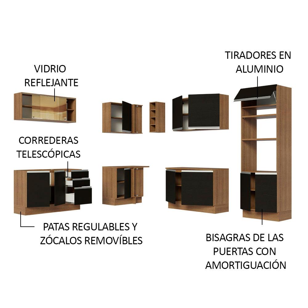 Foto 5 pulgar | Cocina Integral Completa Modular Madesa Glamy 459cm Mn 01