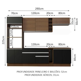 Foto 3 | Cocina Integral Completa Modular Madesa Vicenza 290cm Mn 07