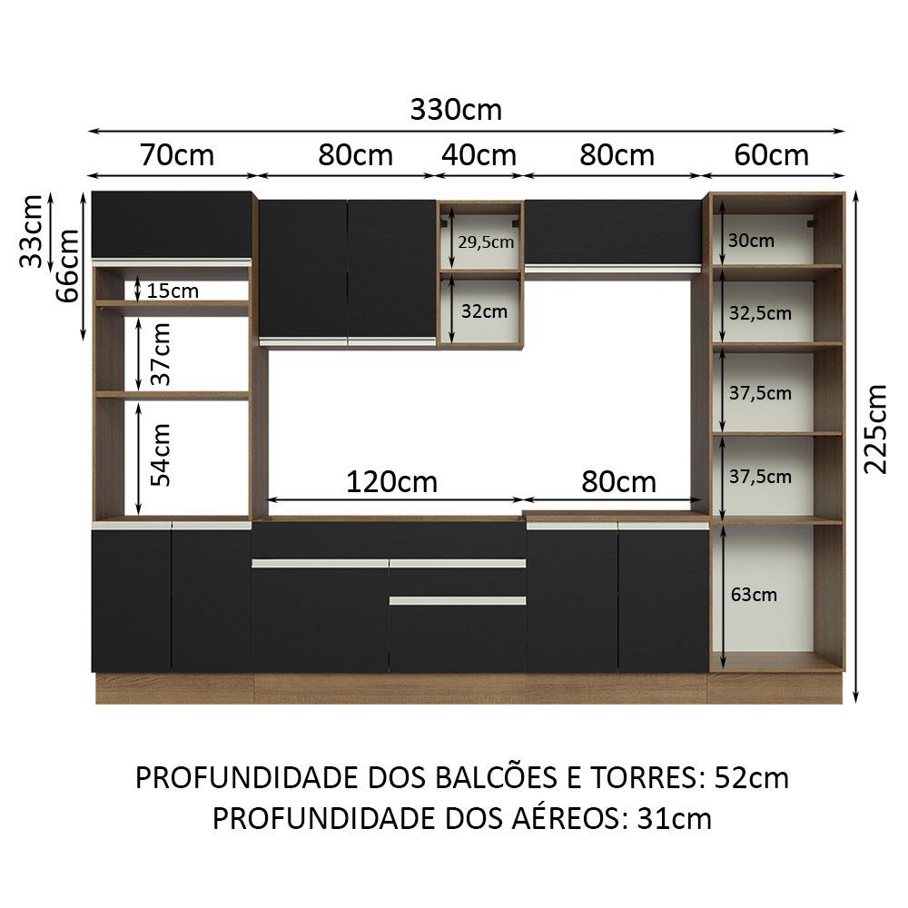 Foto 4 pulgar | Cocina Integral Completa Modular Madesa Glamy 330cm Mn 03