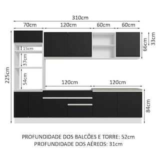 Foto 3 | Cocina Integral Completa Modular Madesa Glamy 310cm Bn 02