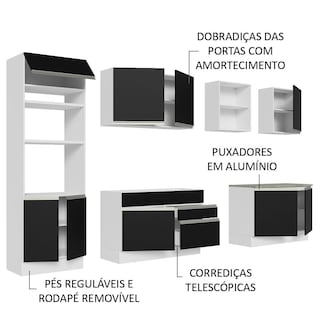 Foto 4 | Cocina Integral Completa Modular Madesa Glamy 310cm Bn 02