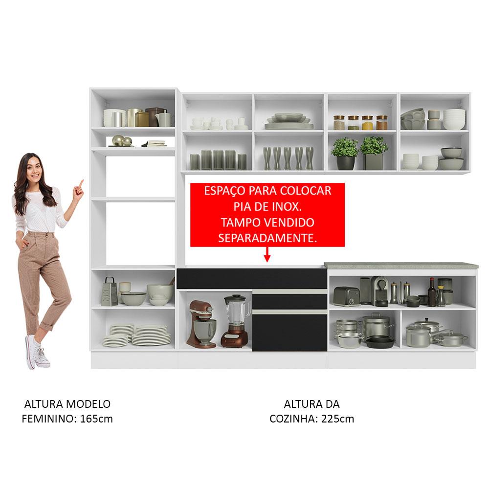 Foto 6 pulgar | Cocina Integral Completa Modular Madesa Glamy 310cm Bn 02