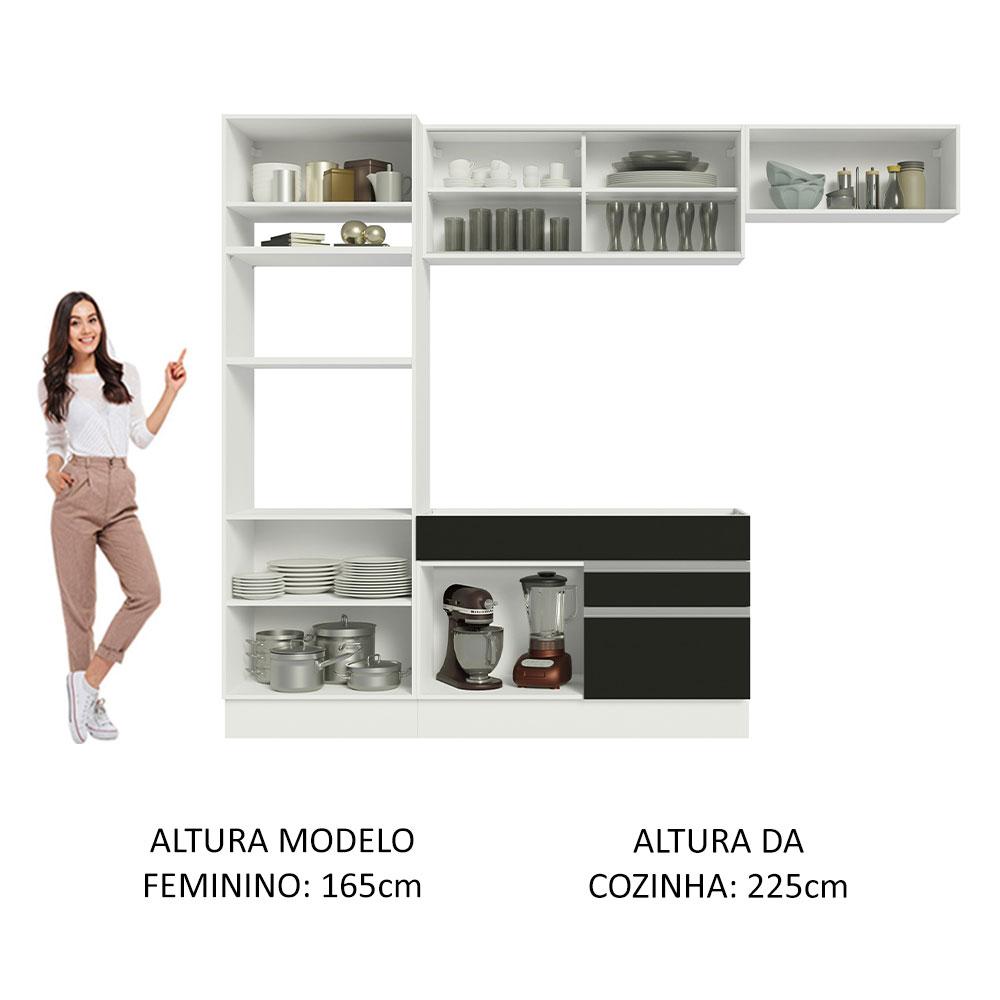 Foto 6 pulgar | Cocina Integral Completa Modular Madesa Glamy 270cm Bn 11
