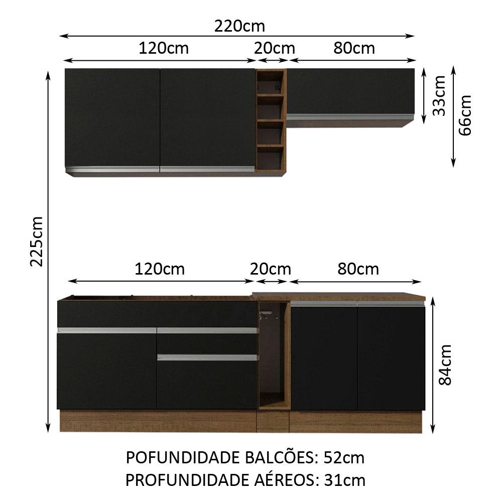 Foto 4 pulgar | Cocina Integral Completa Modular Madesa Parma 220cm Mn 03