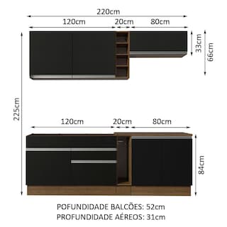 Foto 3 | Cocina Integral Completa Modular Madesa Parma 220cm Mn 03
