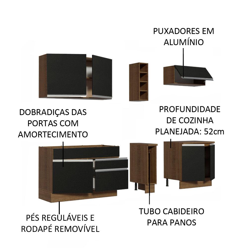 Foto 5 pulgar | Cocina Integral Completa Modular Madesa Parma 220cm Mn 03