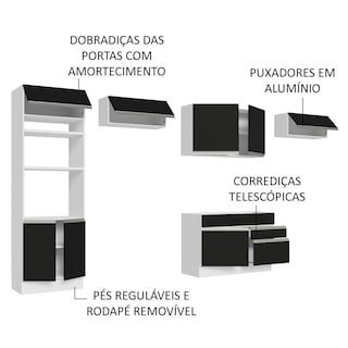 Foto 4 | Cocina Integral Completa Modular Madesa Glamy 350cm Bn 01