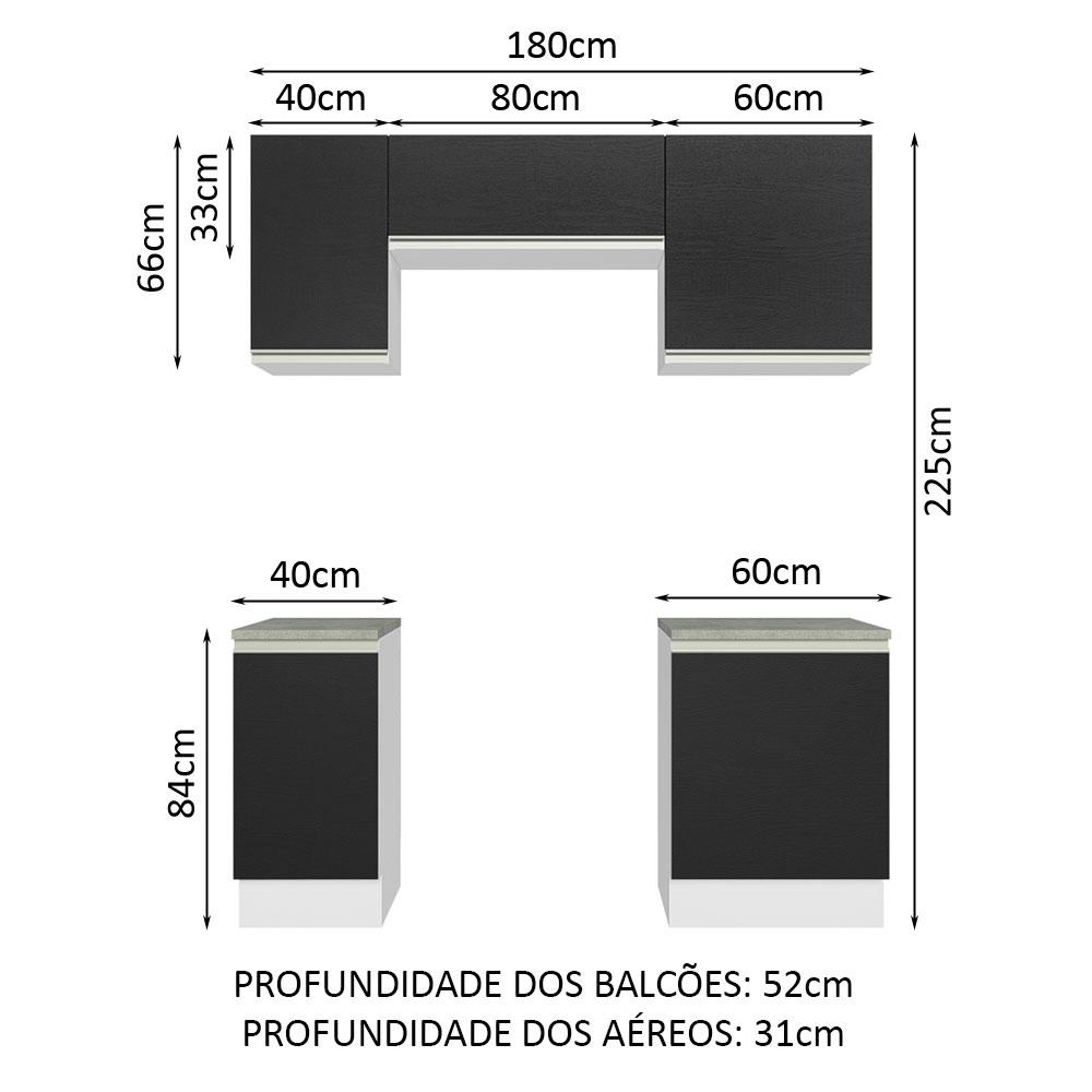 Foto 4 pulgar | Cocina Integral Completa Modular Madesa Glamy 180cm Bn 12