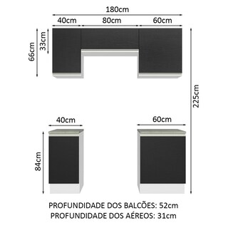 Foto 3 | Cocina Integral Completa Modular Madesa Glamy 180cm Bn 12