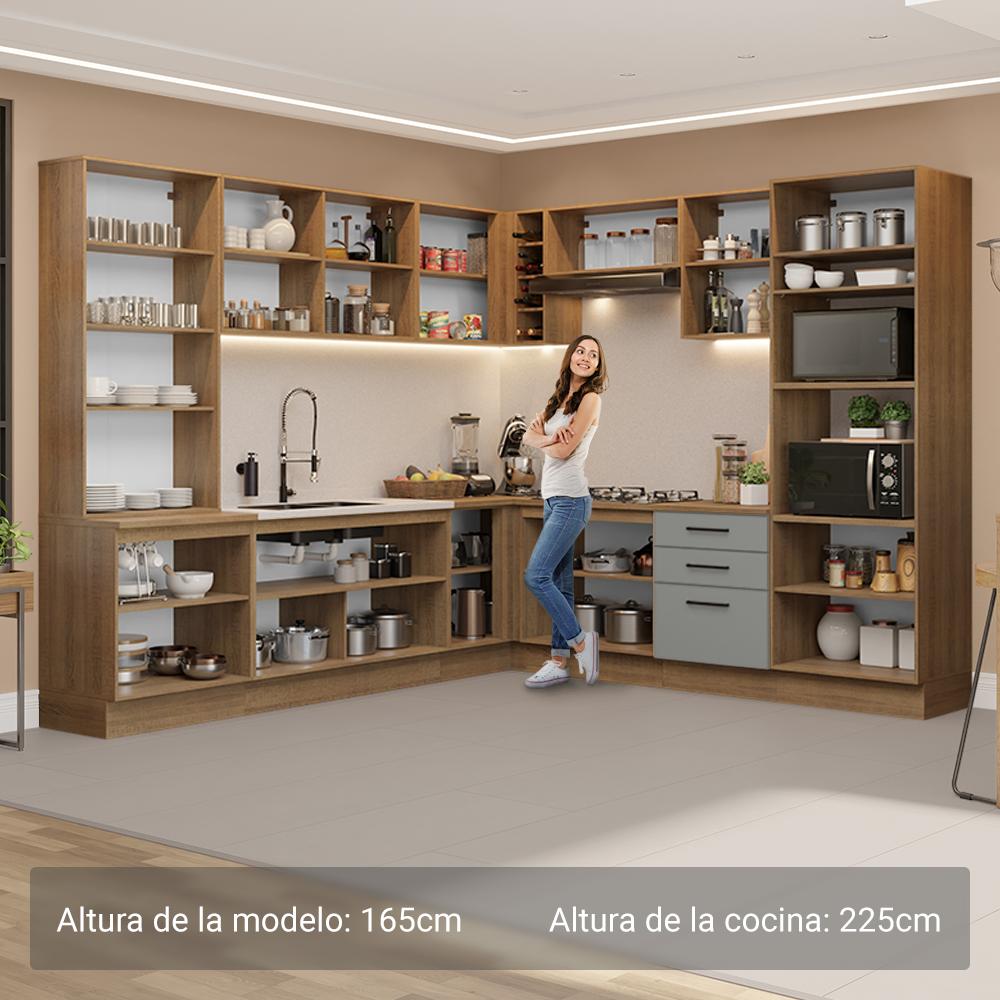 Foto 5 | Cocina Integral Completa Armario De Vidrio Madesa Agata Mg 1