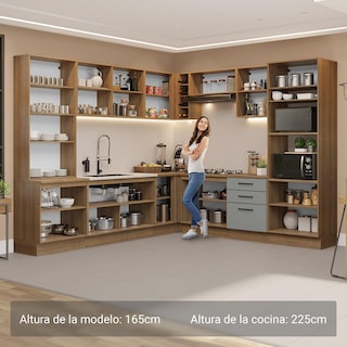 Foto 5 | Cocina Integral Completa Armario De Vidrio Madesa Agata Mg 1