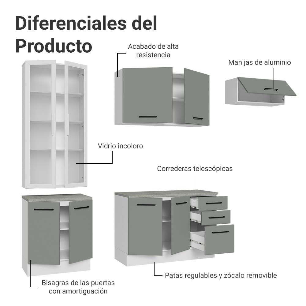 Foto 4 | Cocina Integral Completa Armario De Vidrio Madesa Agata Bg 11