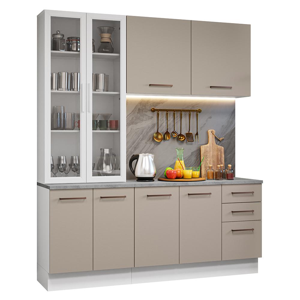 Foto 1 | Cocina Integral Completa Armario De Vidrio Madesa Agata Bc 02
