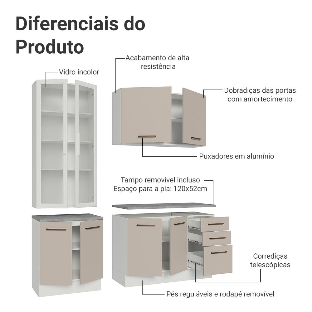 Foto 5 | Cocina Integral Completa Armario De Vidrio Madesa Agata Bc 02