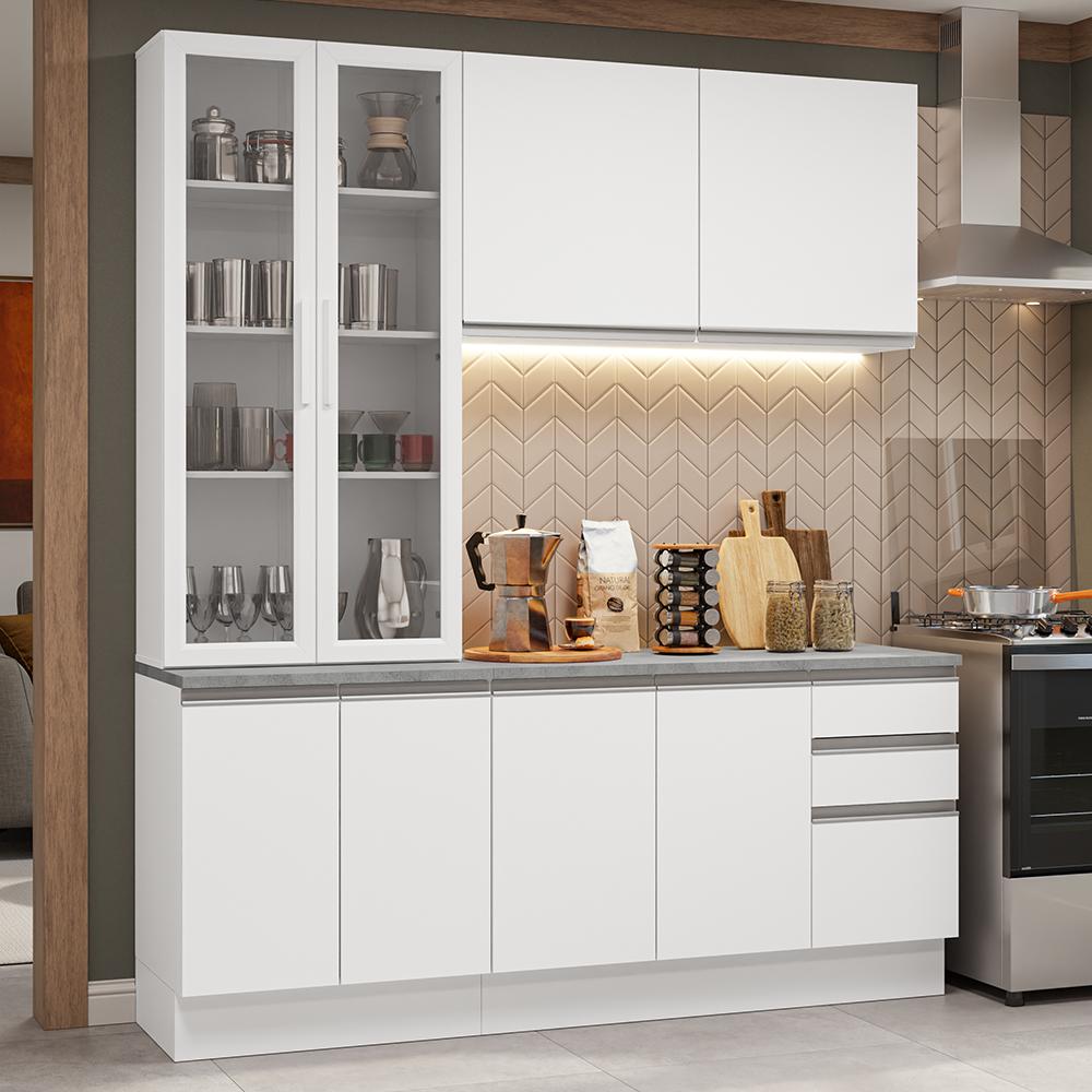 Foto 3 pulgar | Cocina Integral Completa Armario De Vidrio Madesa Glamy Bb 5