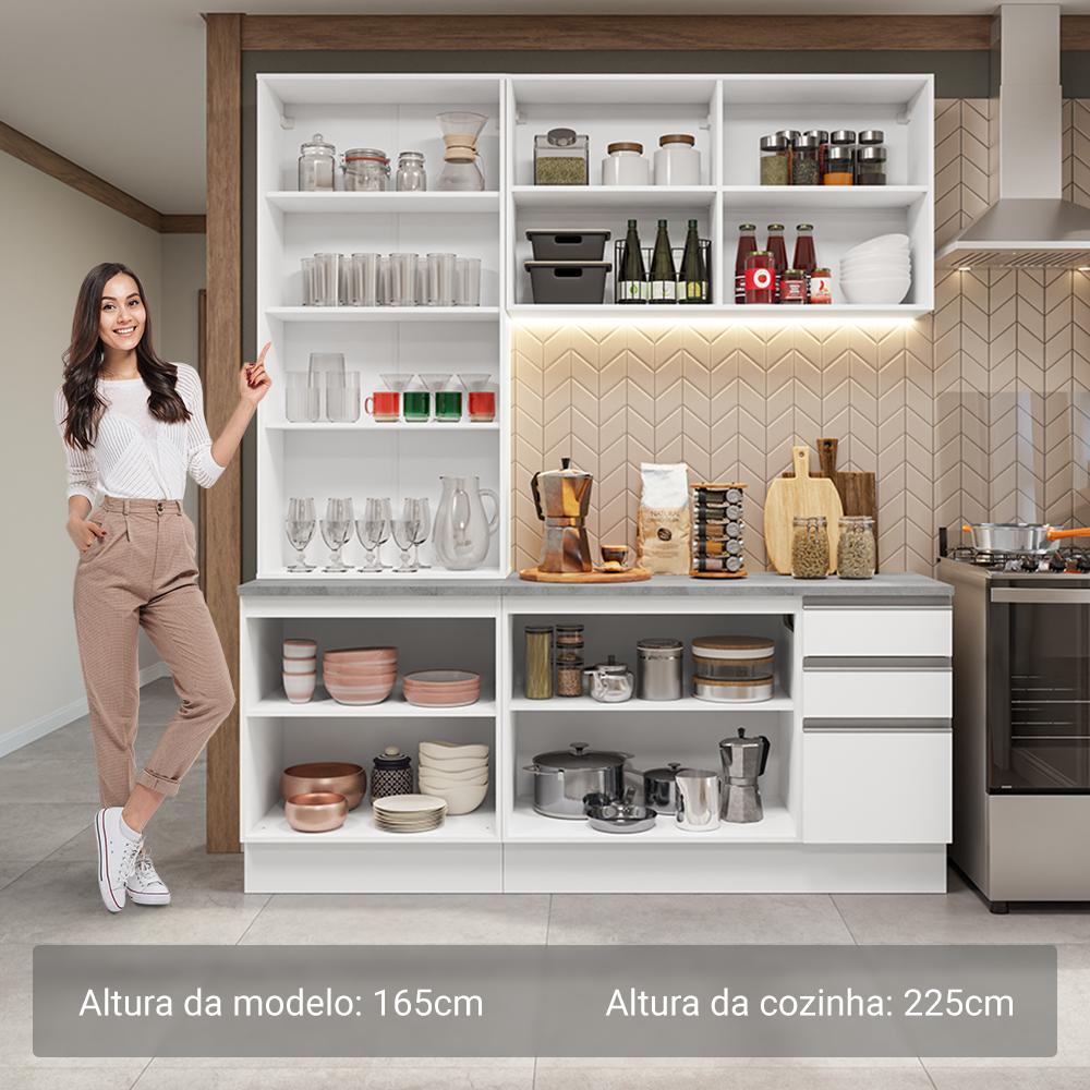 Foto 5 pulgar | Cocina Integral Completa Armario De Vidrio Madesa Glamy Bb 5