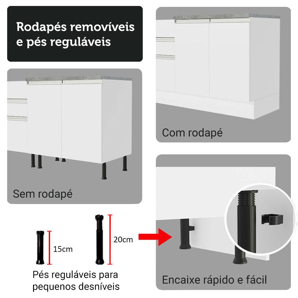 Foto 9 pulgar | Cocina Integral Completa Armario De Vidrio Madesa Glamy Bb 5