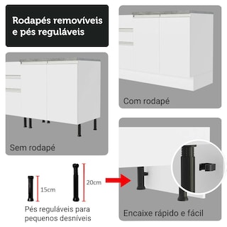 Foto 8 | Cocina Integral Completa Armario De Vidrio Madesa Glamy Bb 5