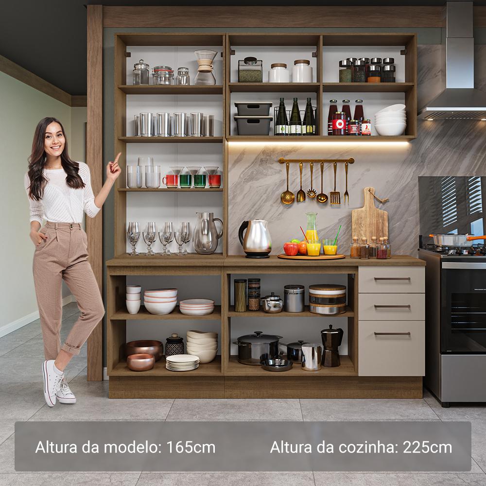 Foto 5 pulgar | Cocina Integral Completa Armario De Vidrio Madesa Agata Mc