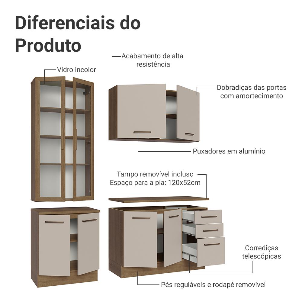 Foto 5 | Cocina Integral Completa Armario De Vidrio Madesa Agata Mc