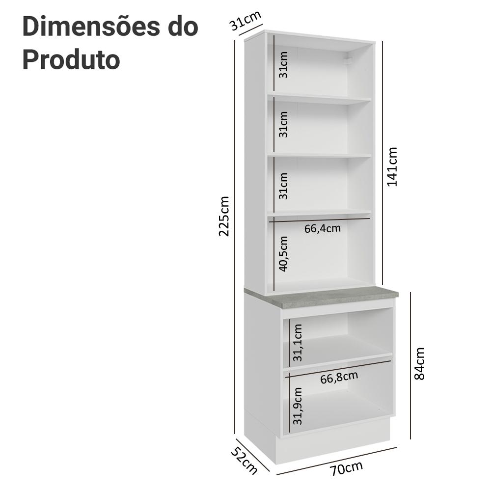 Foto 4 pulgar | Cocina Integral Completa Armario De Vidrio Madesa Agata Bg 2